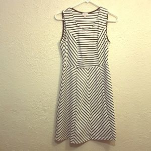 Fit and flare striped dress